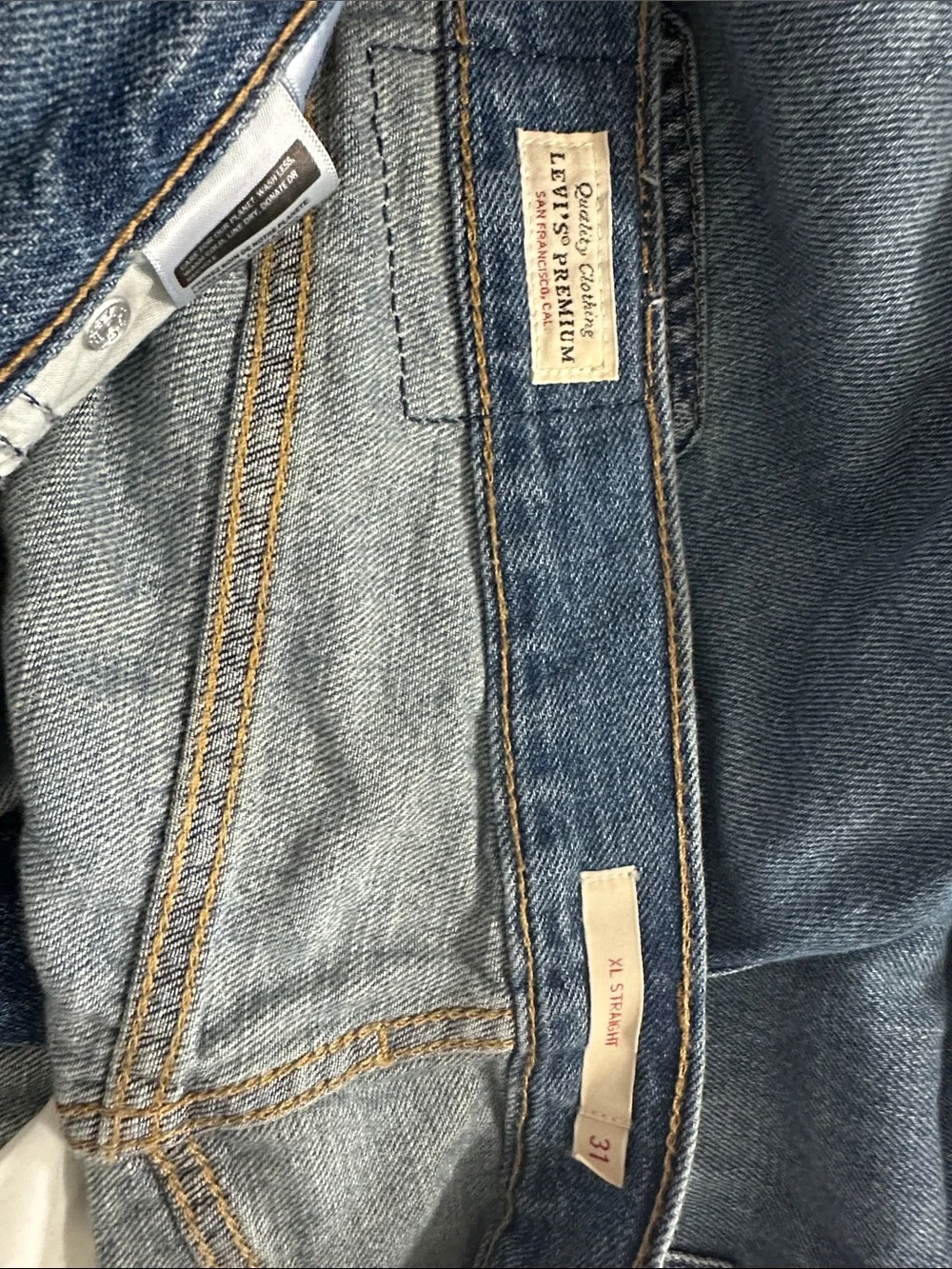 Levi's Premium Men's Blue Straight-Leg Jeans W31 L33